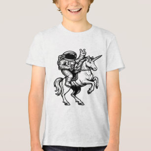 T-shirt En Tri-matière Astronaute chevauchant une licorne