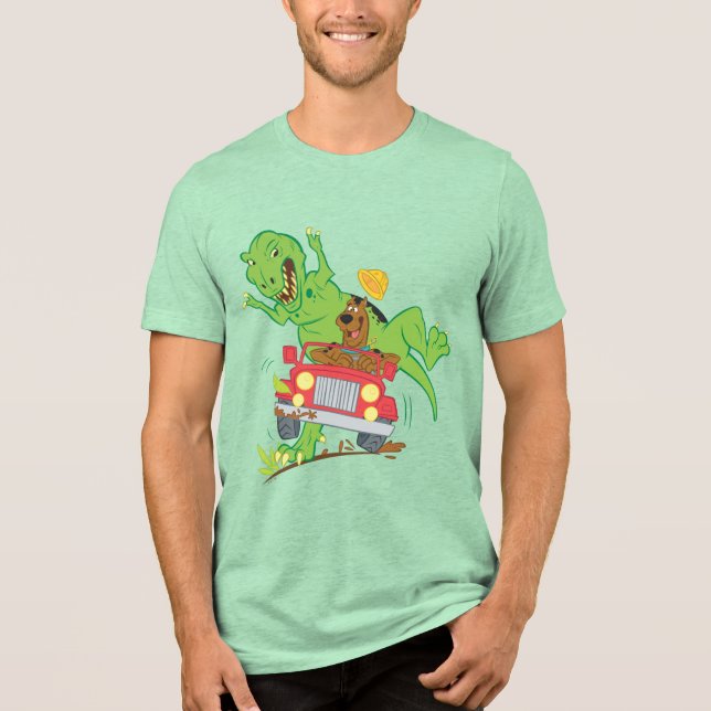 T-shirt En Tri-matière Attaque Scooby Doo T-Rex (Recto)