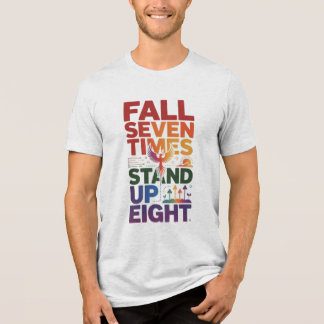 T-SHIRT EN TRI-MATIÈRE AUTOMNE SEPT FOIS, MAINTENIR HUIT D01