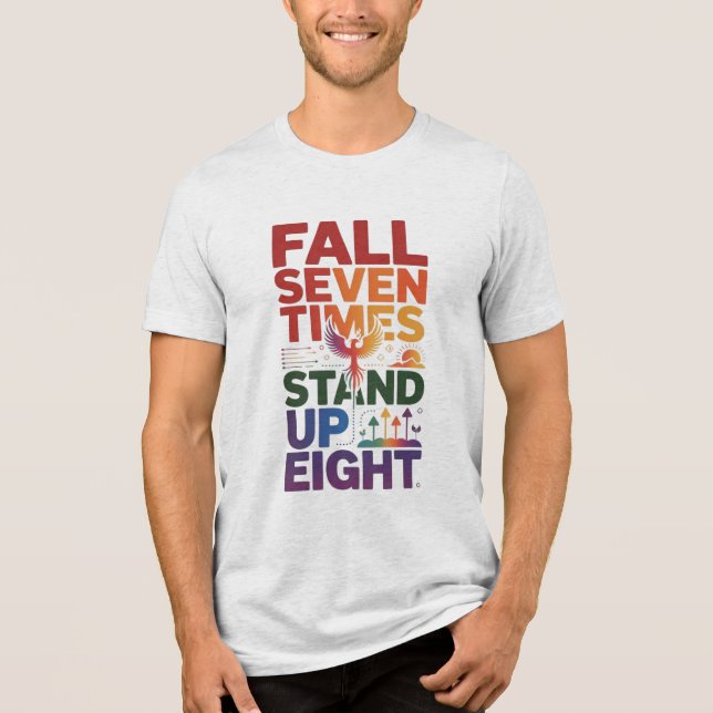 T-SHIRT  EN TRI-MATIÈRE AUTOMNE SEPT FOIS, MAINTENIR HUIT D01 (Recto)
