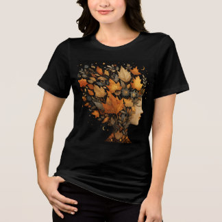 T-shirt En Tri-matière AutomneFille Automne Quitte Tee, Boho Automne Amat