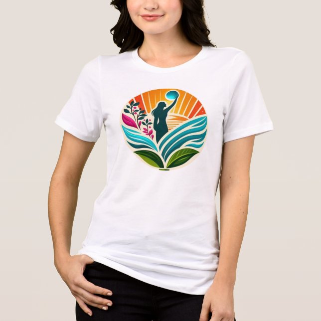 T-shirt En Tri-matière Autonomiser l'humanité Cou-V (Recto)