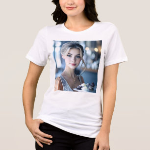 T-SHIRT EN TRI-MATIÈRE AUTRICHE - J'AIME L'AUTRICHE - PRALINES