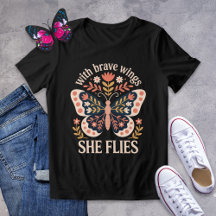 Avec Des Ailes Courageuses Elle vole Folk Art Papi