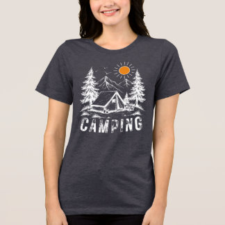 T-shirt En Tri-matière Aventure Camping | Montagnes, Tente & Nature