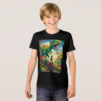 T-shirt En Tri-matière Aventurier et Dino : Un voyage à travers un fantas