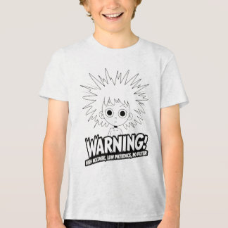 T-shirt En Tri-matière Avertissement ! Haute Tension, Faible Patience, Pa