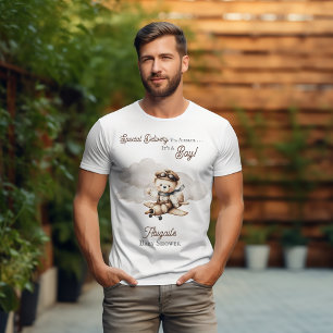 T-shirt En Tri-matière Avion Teddy Bear Baby shower de livraison spécial