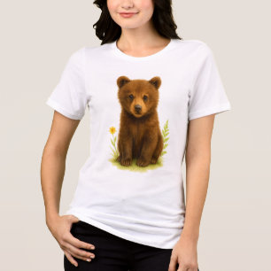 T-shirt En Tri-matière Baby Bear Cub en Fleur sauvage