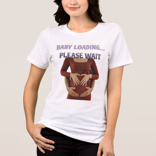 T-shirt En Tri-matière Baby shower Baby Chargement... Veuillez Attendre T (Recto)