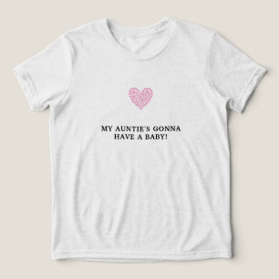 T-shirt En Tri-matière Baby Shower Rose Coeur