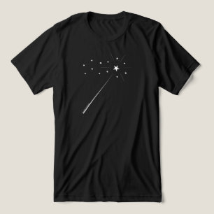 T-shirt En Tri-matière Baguette magique avec étoiles & étincelles en blan