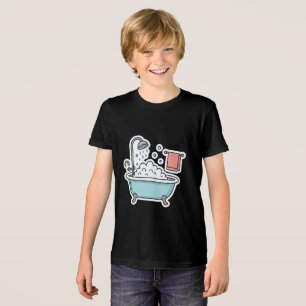 T-shirt En Tri-matière Baignoire mignonne avec bulles et serviette