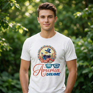 T-shirt En Tri-matière Bald Eagle America rêve indépendance patriotique