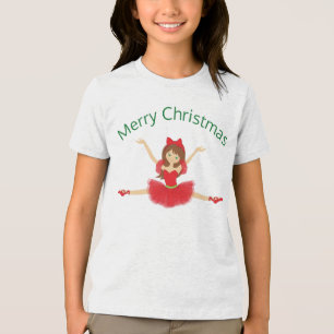 T-shirt En Tri-matière Ballerina Joyeux Noël   Ballet