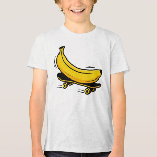 T-shirt En Tri-matière Banane drôle sur graphique de skateboard