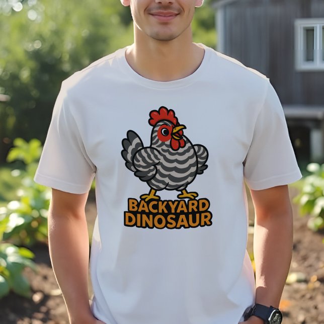 T-shirt En Tri-matière Barres Jardin Rocher Plymouth Dinosaur Plymouth Pl (Pet Barred Plymouth Rock Chicken Funny Backyard Dinosaur T-shirt, cute cartoon farm animal for Dad)