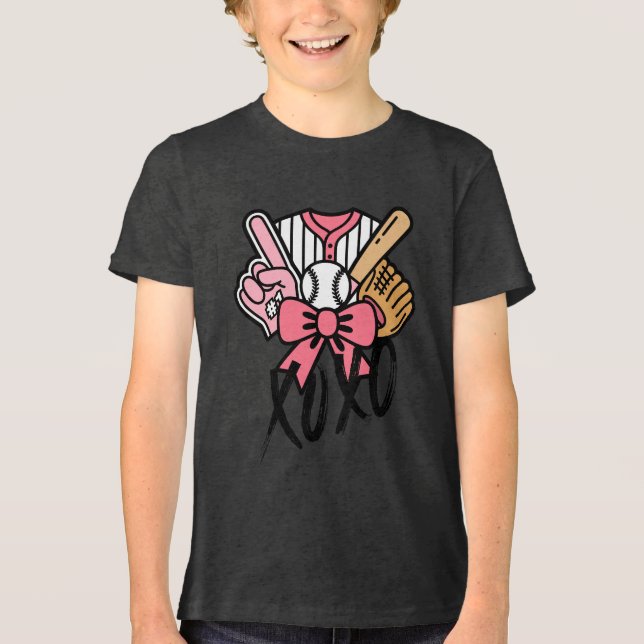 T-shirt En Tri-matière Baseball Valentine's day Shirt  (Recto)