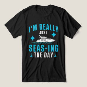 T-shirt En Tri-matière Bateau à Tugboat Je suis vraiment juste en mer-le 