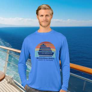 T-shirt En Tri-matière Bateau de croisière sur mesure Coucher de soleil F