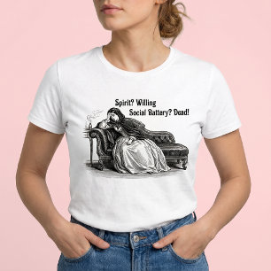 T-shirt En Tri-matière Batterie Sociale Vide Mème Victorien Drôle