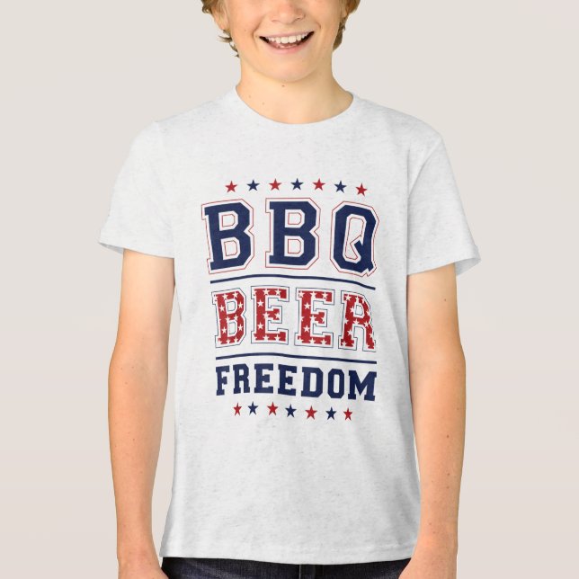 T-shirt En Tri-matière Bbq Beer Freedom _1 (Recto)