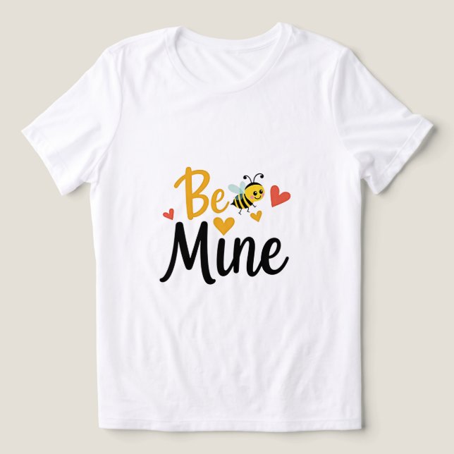 T-shirt En Tri-matière Be Mine Valentine Design | Amour mignon (Design Recto)