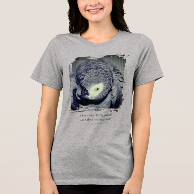 T-shirt En Tri-matière Be Yourself Cute Parrot Quote Inspirational  (Recto)