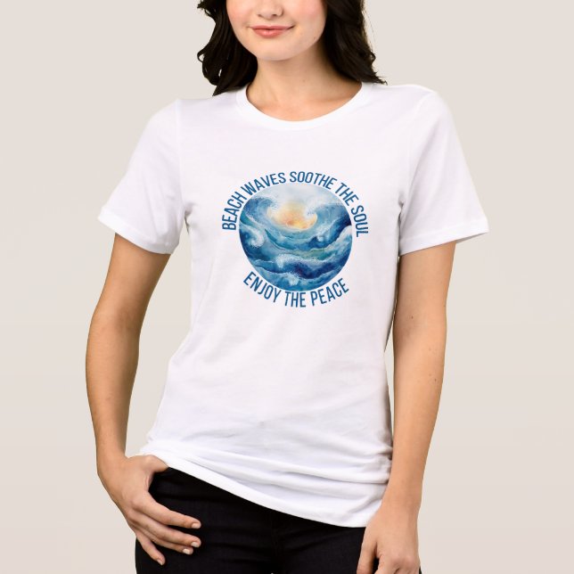T-shirt En Tri-matière Beach Waves Soothe The Soul Women's  (Recto)