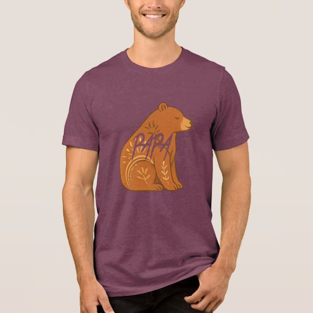 T-shirt En Tri-matière Bear Papa T-Shirt (Recto)