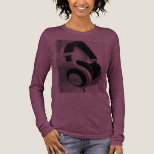 T-shirt En Tri-matière Belle musique et casque Femme