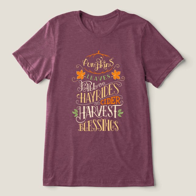 T-shirt En Tri-matière Bénédiction d'automne et de récolte (Design Recto)
