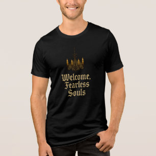 T-shirt En Tri-matière Bienvenue Âmes Intrépides Gothiques Halloween Élég