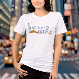 T-shirt En Tri-matière Big Apple Big Love New York City Icons Pretzel