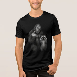 T-shirt En Tri-matière Bigfoot et Raton Laveur Doigt Du Milieu