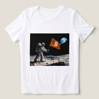 T-shirt En Tri-matière "Bitcoin Lune" Peinture à l'Huile #1