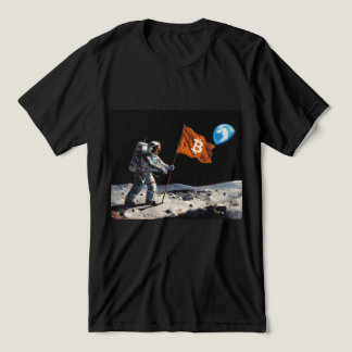 T-shirt En Tri-matière "Bitcoin Lune" Peinture à l'Huile #1