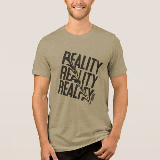 T-shirt En Tri-matière Black & White Distorted Reality Typography T-Shirt