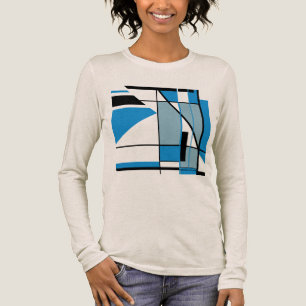 T-shirt En Tri-matière Bleu Turquoise MCM Look Mosaïque géométrique Abstr