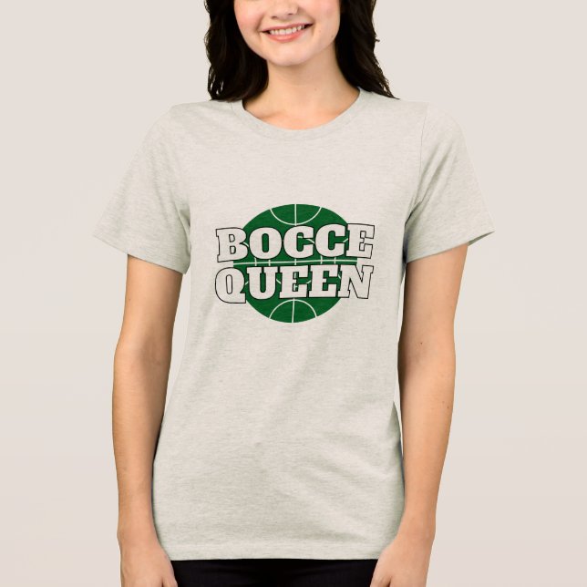 T-shirt En Tri-matière Bocce Queen drôle femmes (Recto)
