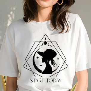 T-shirt En Tri-matière Boho Commencez Aujourd'hui Géométrique Femme Inspi