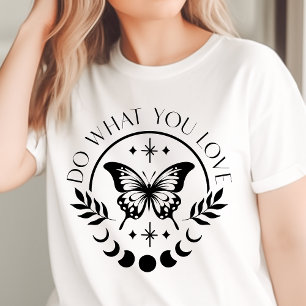 T-shirt En Tri-matière Boho Faire Ce Que Vous Aimez Motivation Papillon