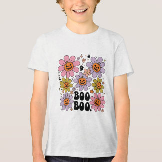 T-shirt En Tri-matière Boho Halloween Fleur Citrouille PNG