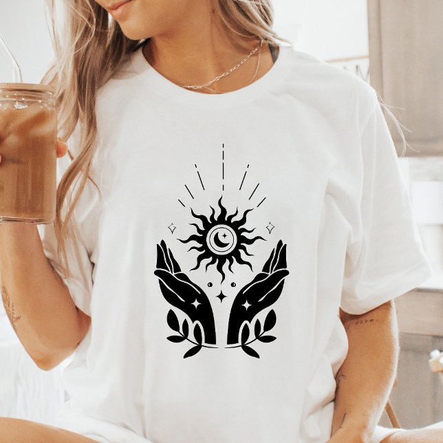 T-shirt En Tri-matière Boho Hands Soleil et Lune Céleste (Créateur téléchargé)