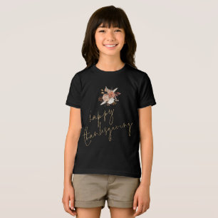 T-shirt En Tri-matière Bon thanksgiving Boho Florals Gold