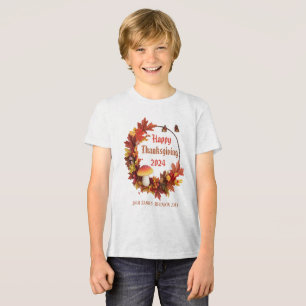 T-shirt En Tri-matière Bon thanksgiving des feuilles d'automne personnali
