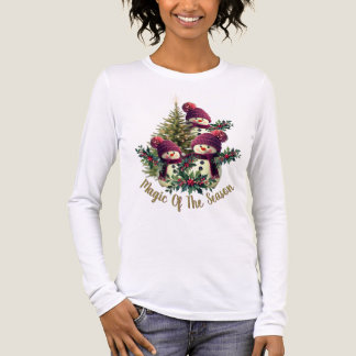 T-shirt En Tri-matière Bonhomme de neige et sapin de Noël