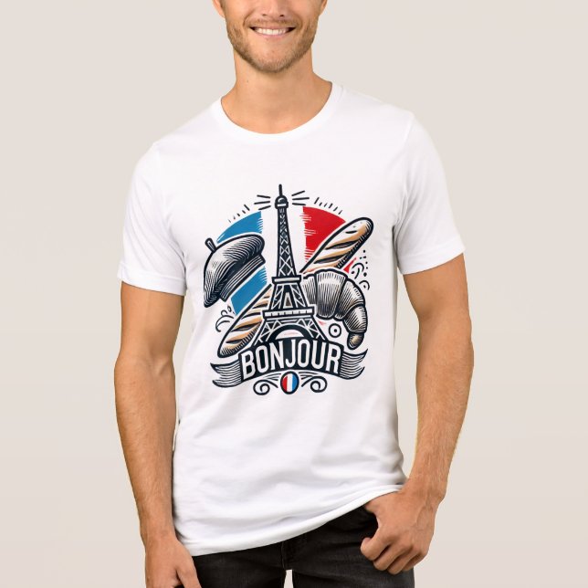 T-shirt En Tri-matière Bonjour France Tee (Recto)