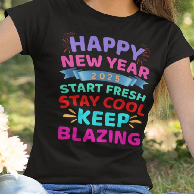 T-shirt En Tri-matière Bonne année avec année personnalisée (Créateur téléchargé)