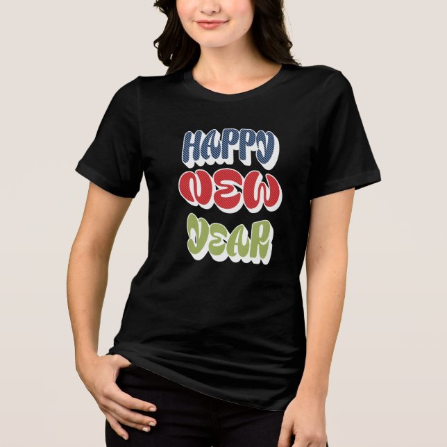 T-shirt En Tri-matière Bonne année Vector Graphic (Recto)